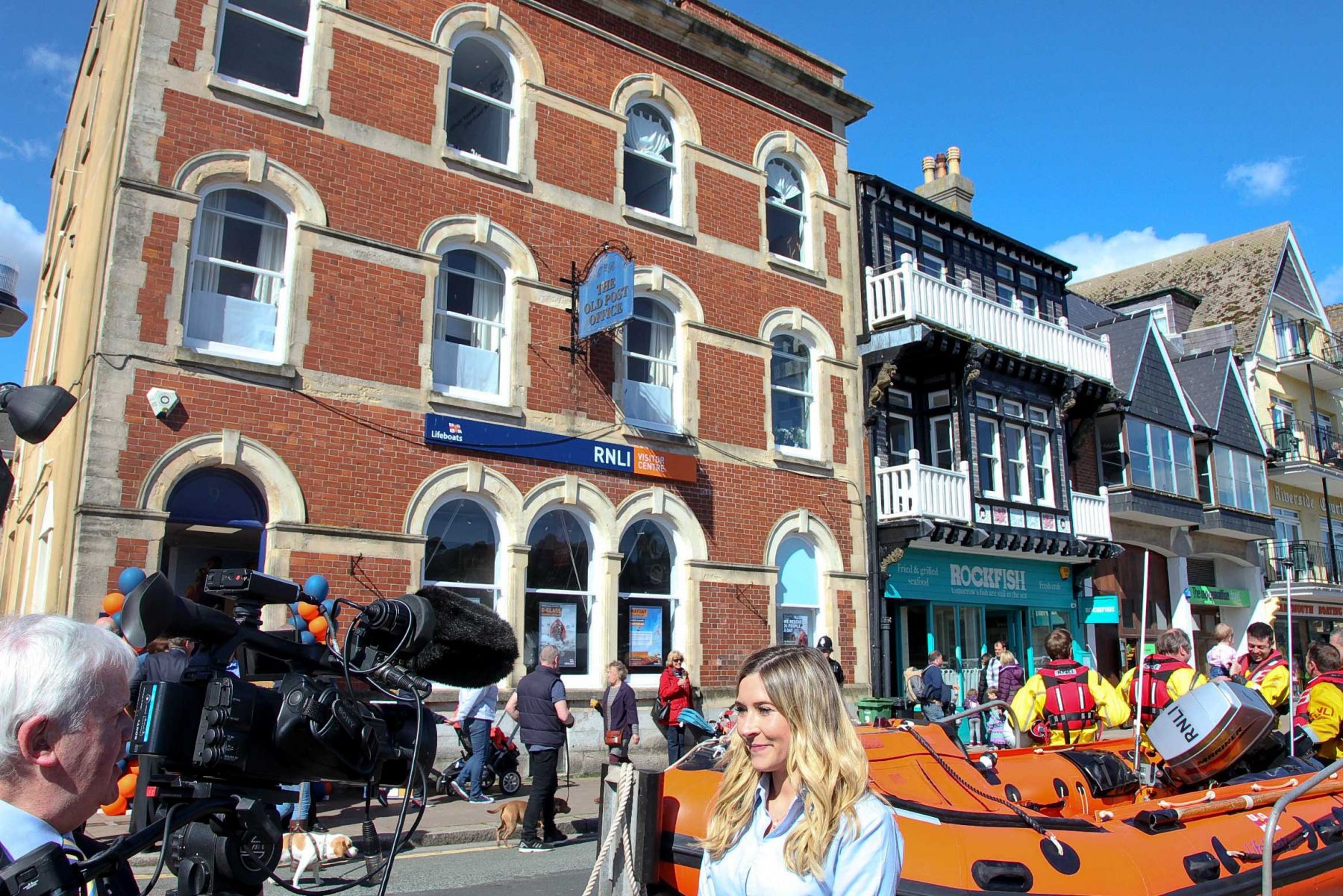Amanda Woods being interviewed for ITV Local News.