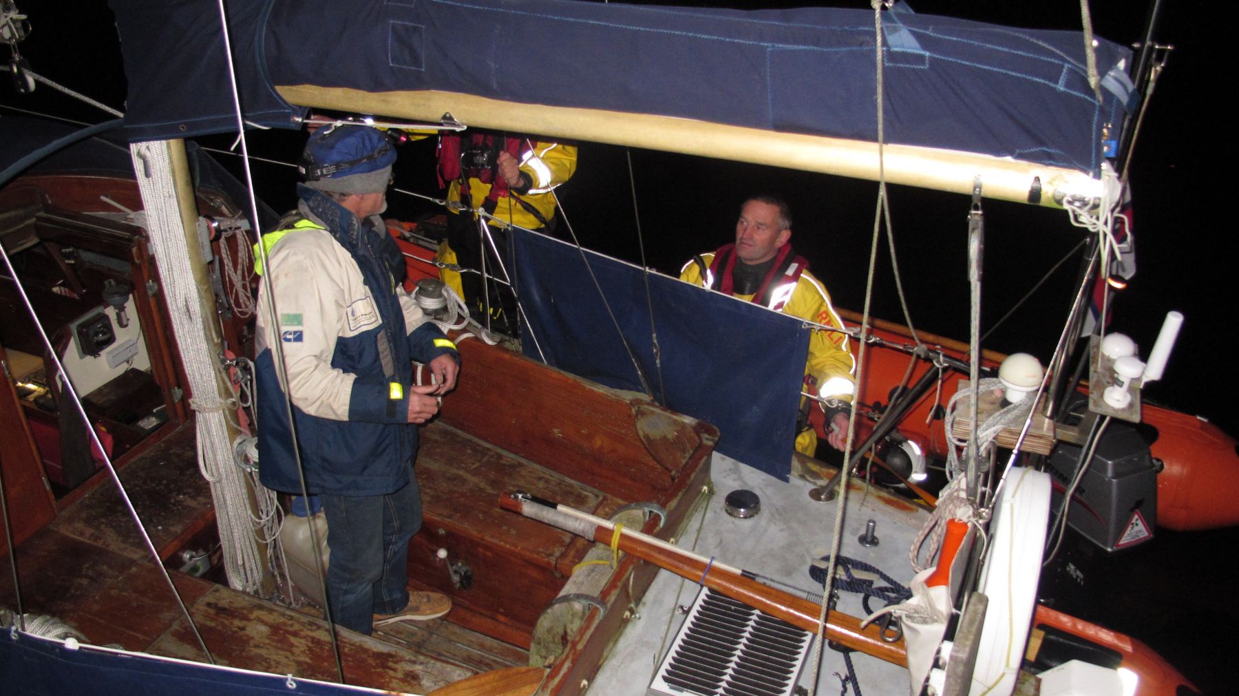 The Single handed sailor was berthed at the Town pontoon