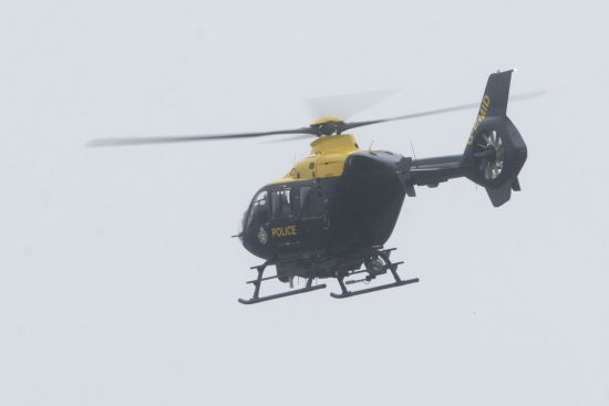 The police helicopter joined in the search for a missing person