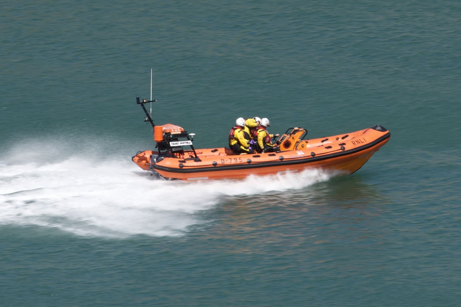 RNLI Dart Atlantic 75 on her way to Torcross.